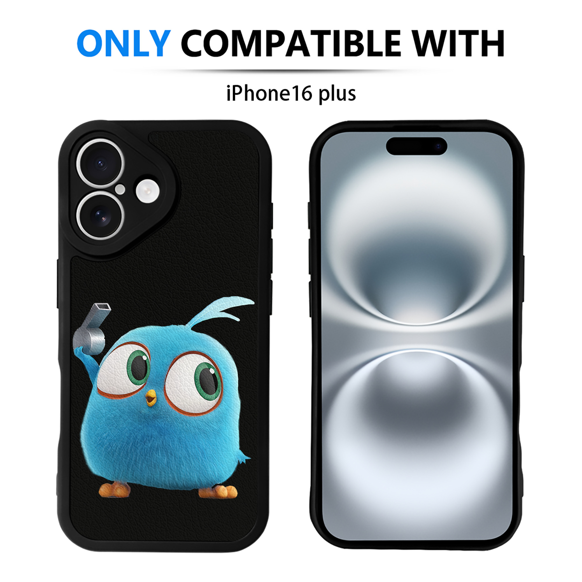 （画像用） Angry Birds アングリーバード 【iPhone 16シリーズ対応】シリコンスマホケース（レザー調） 材質：シリコン